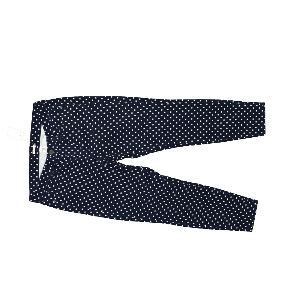 J. Crew Factory Navy Polka Dot Cropped Pants